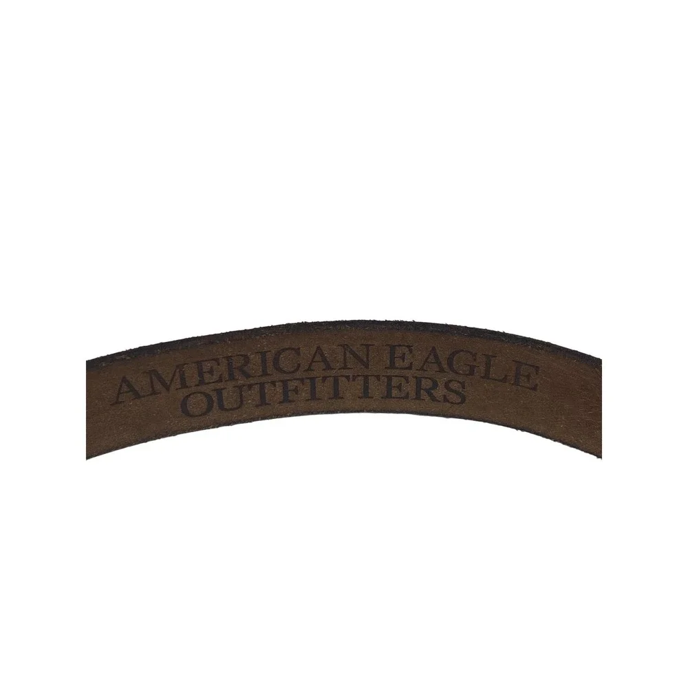 AMERICAN EAGLE Italian Leather Belt Mens 38 to 44 Brown Classic Casual 1 3/8in‎